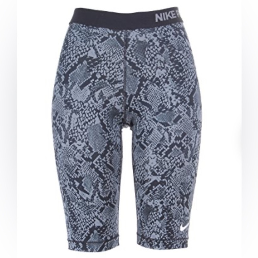 Nike Pro Running Shorts Black & Gray Snake Print Long Athletic Shorts Sz-XL.BB19
